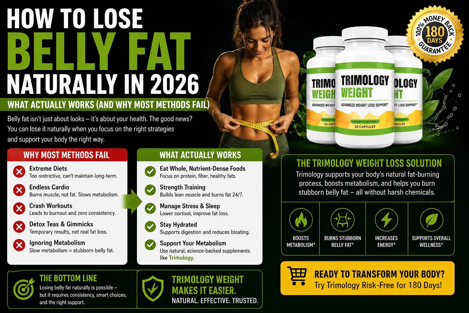 How to lose belly fat naturally in 2026 — science-backed strategies and Trimology
